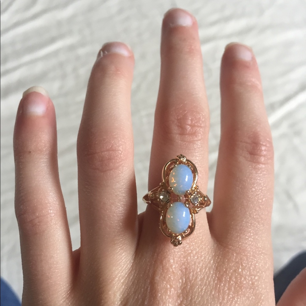 Double Opal Ring